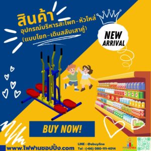 อุปกรณ์บริหารสะโพก-หัวไหล่ (แบบโยก-เดินสลับเสาคู่)