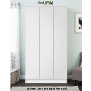 Best TIIGO RB 8003 Modern Scandinavian Wardrobe 3 Doors With Large Hanging Space