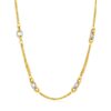 สร้อยคอทูโทนกรูเม่สายเชื่อม 14k